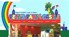 Desktop Screenshot of petespartycastle.com